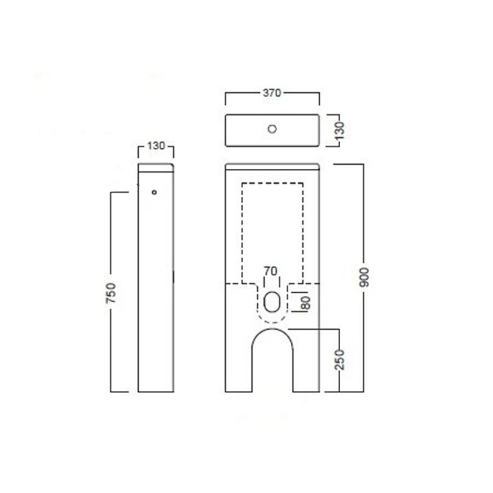 Rezervor vas WC Hatria, MONOLITH, alimentare din spate, pentru vase WC rectificate [2]