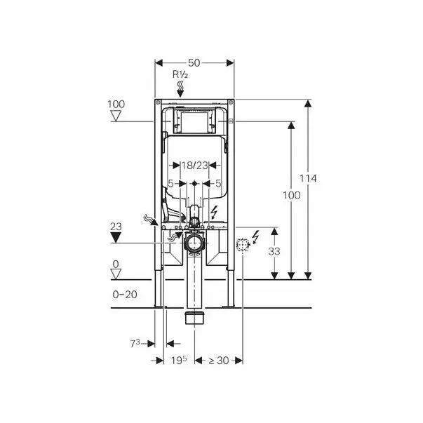 Rezervor wc cu cadru incastrat Geberit Duofix Sigma cu cadru 8 cm grosime [2]
