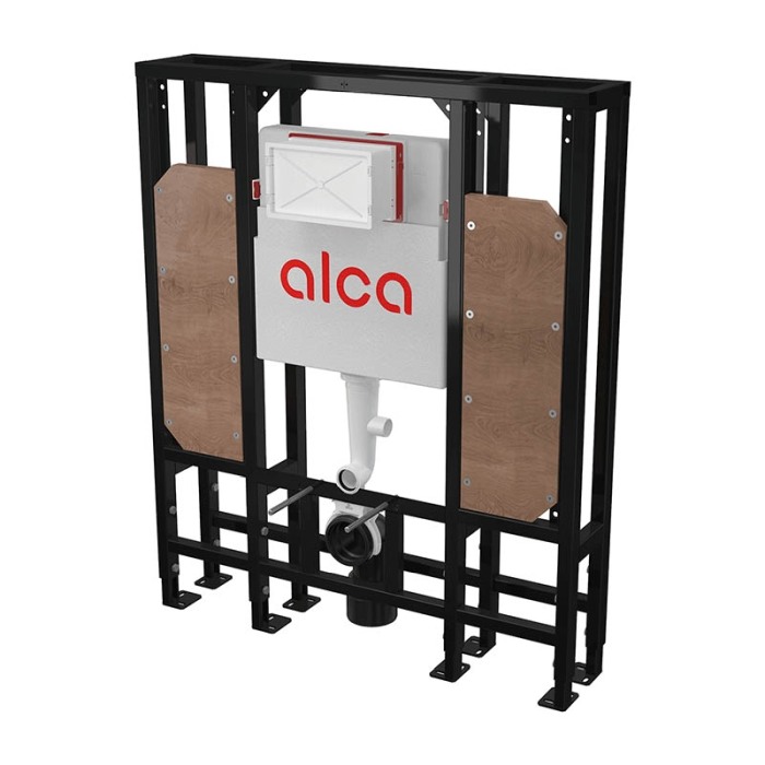 Rezervor WC incastrat, Alcadrain, Solomodul, pentru instalari uscate in gips-carton, cu sustinere proprie, destinat persoanelor cu mobilitate redusa [1]