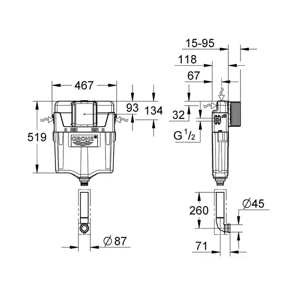 Rezervor wc incastrat Grohe GD2 [2]