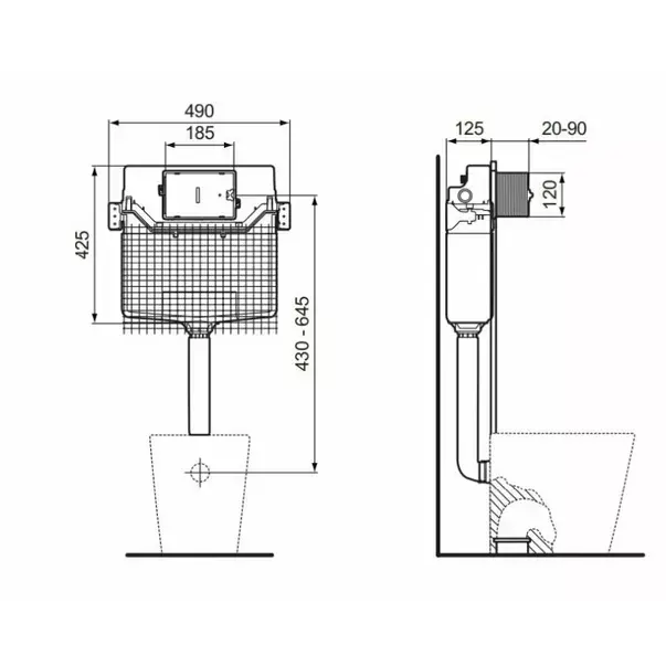 Rezervor wc incastrat Ideal Standard ProSys SmartValve R015667 [5]