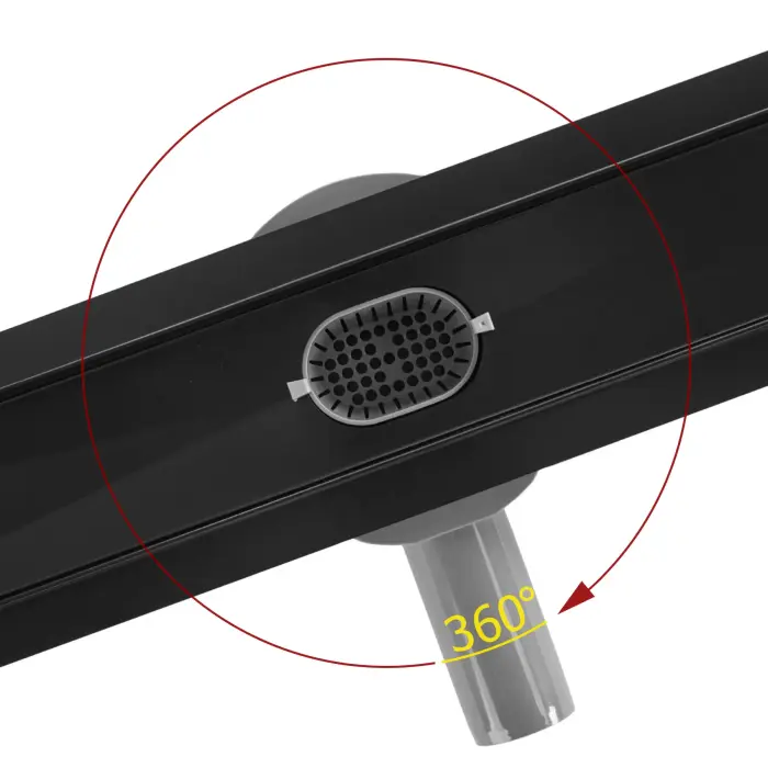 Rigola dus Neox Pro Linear Drain Negru 100cm, Rea [2]