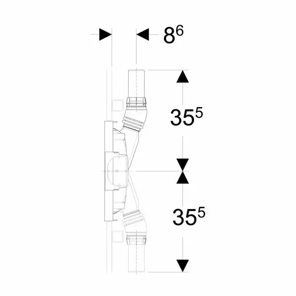 Rigola pentru dus cu scurgere in perete Geberit Duofix 500 mm pentru pardoseli 65-90 mm [4]