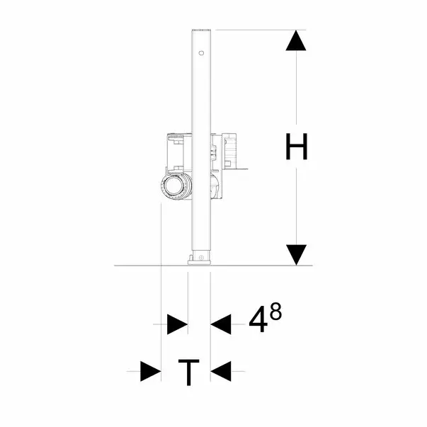 Rigola pentru dus cu scurgere in perete Geberit Duofix 500 mm pentru pardoseli 65-90 mm [3]