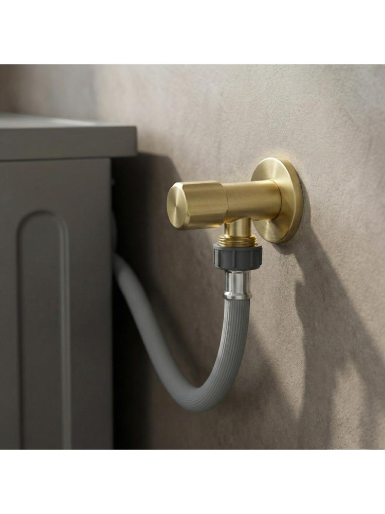 Robinet colțar 02 1/2" x 3/4" auriu periat [4]