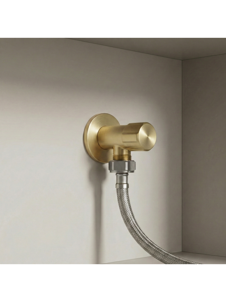 Robinet colțar 02 1/2" x 3/4" auriu periat [5]