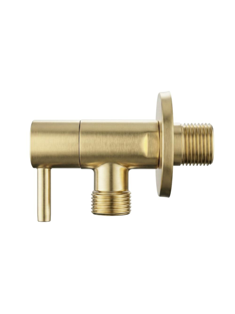 Robinet colțar 1/2" x 3/8" auriu periat [3]