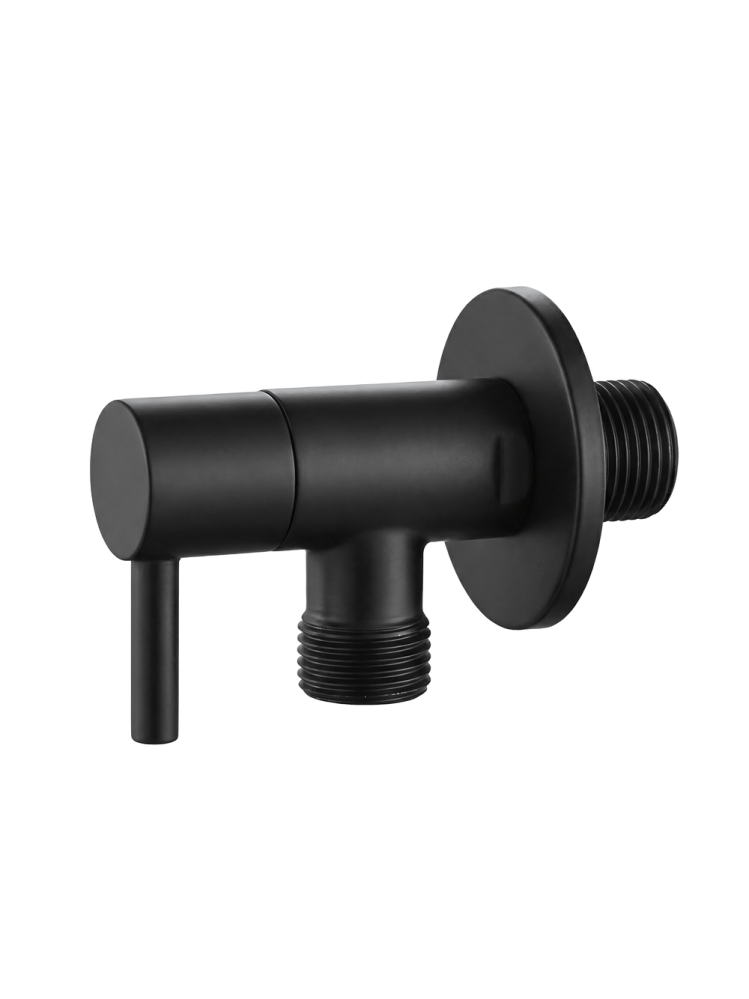 Robinet colțar 1/2" x 3/8" negru [4]