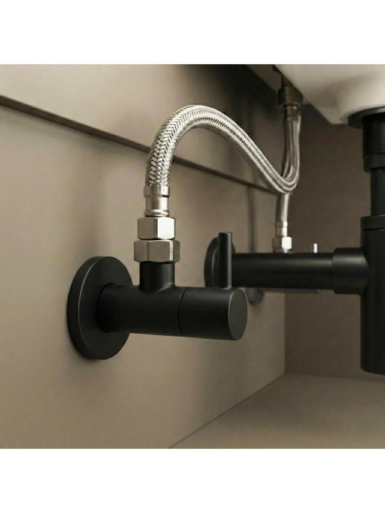 Robinet colțar 1/2" x 3/8" negru [6]