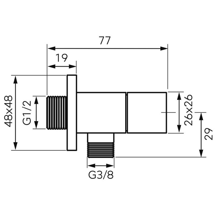 Robinet coltar, Ferro, 1/2x1/2, crom [2]