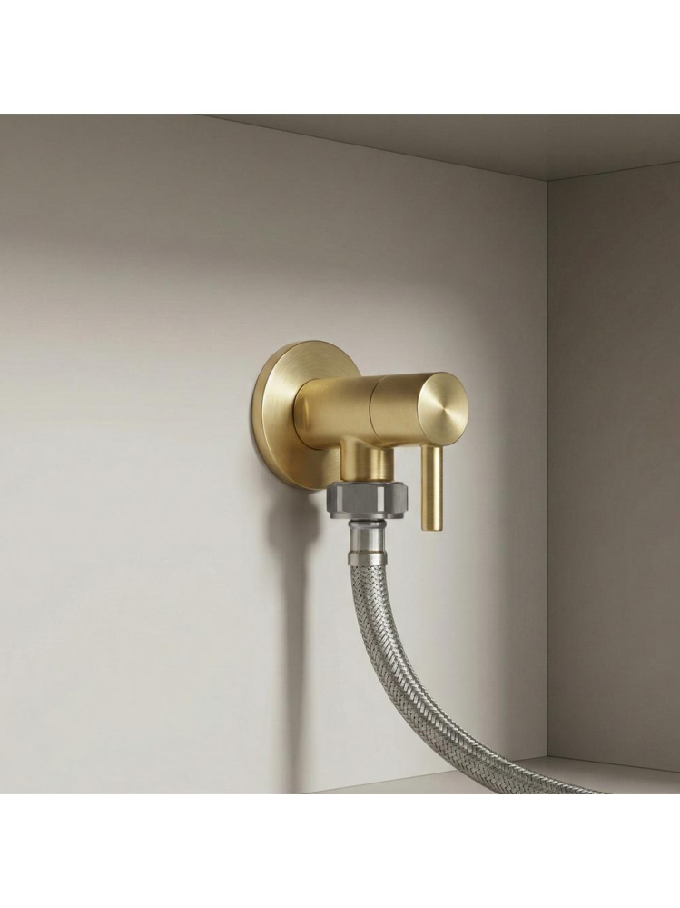 Robinet coltar 1/2 x 3/4 Rea auriu periat inox PVD cap ceramic [5]