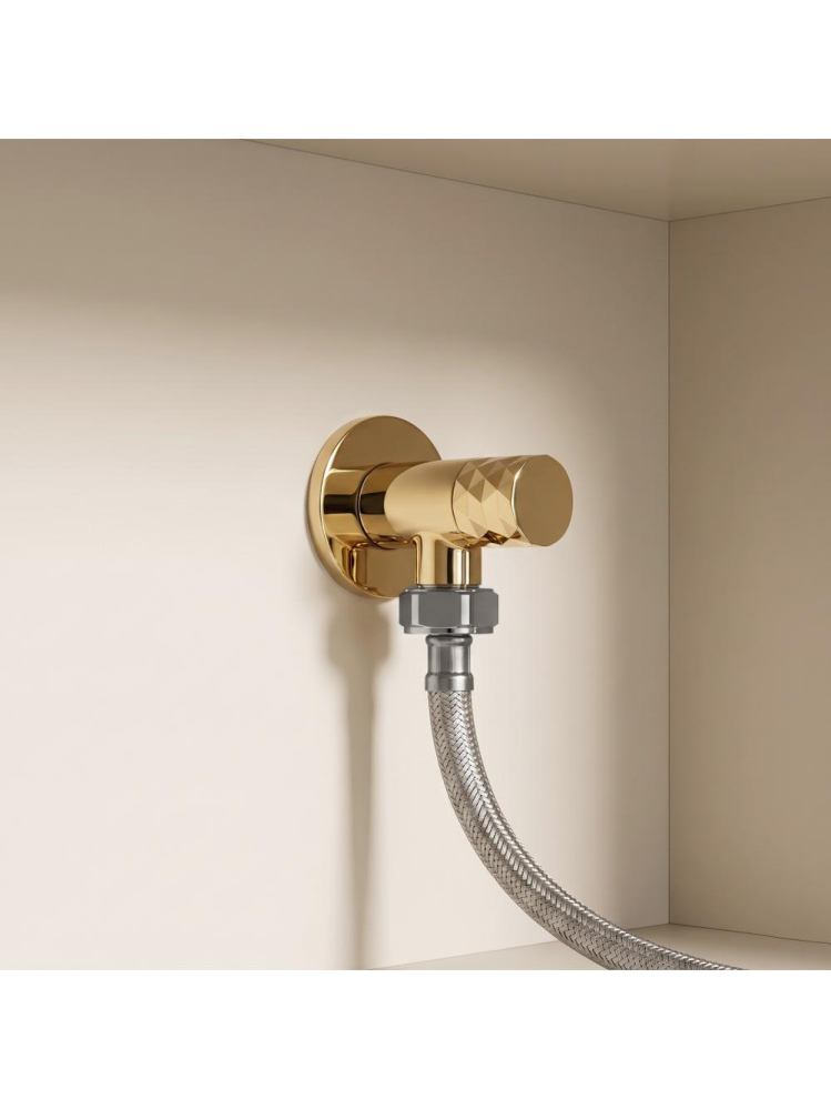 Robinet coltar Rea Diamond 03 1/2 x 3/4 auriu inox PVD cap ceramic [5]