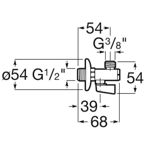 Roca Aqua Robinet coltar cu filtru 1/2" x 3/8" [2]