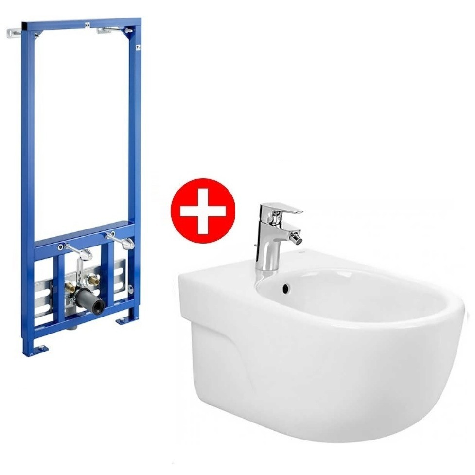 Roca Meridian Set Bideu suspendat cu cadru montaj 36x56 cm [1]