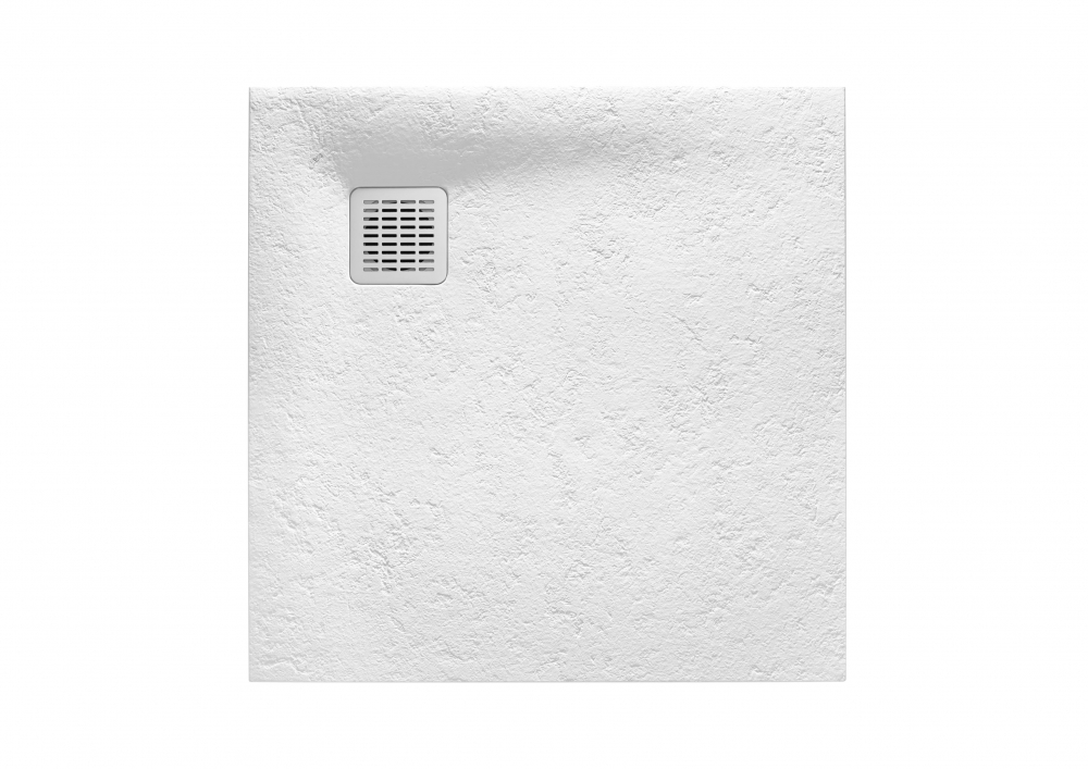 Cadita de dus patrata Roca Terran 90x90 cm alb [1]