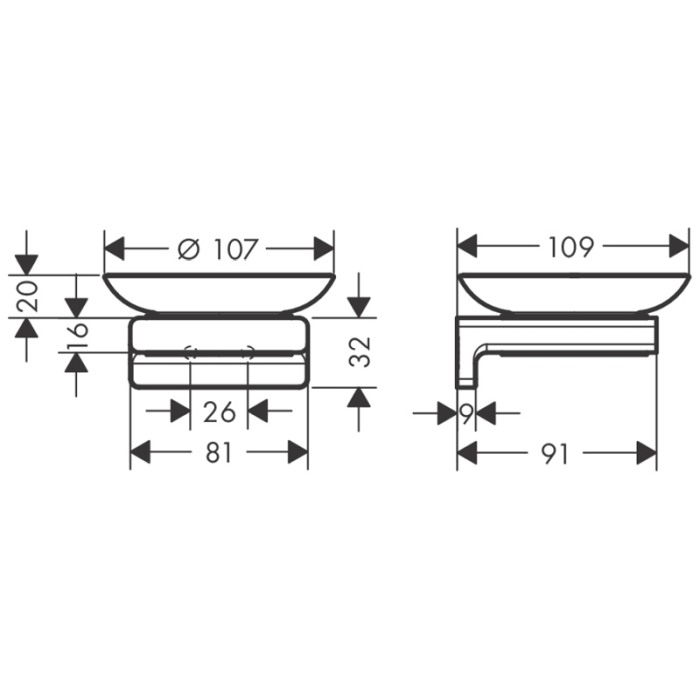 Savoniera, Hansgrohe, AddStoris, negru mat [2]