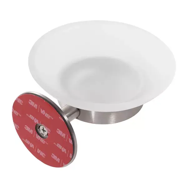 Savoniera Rea design rotund si finisaj nichel - sticla mata [4]