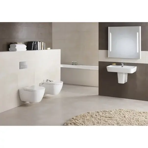 Semipiedestal pentru lavoar Gala Emma Square alb lucios [2]