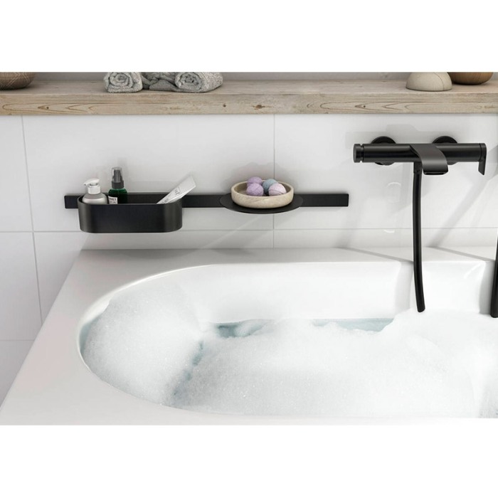 Set accesorii de baie pentru cada, Hansgrohe, WallStoris, negru mat [3]