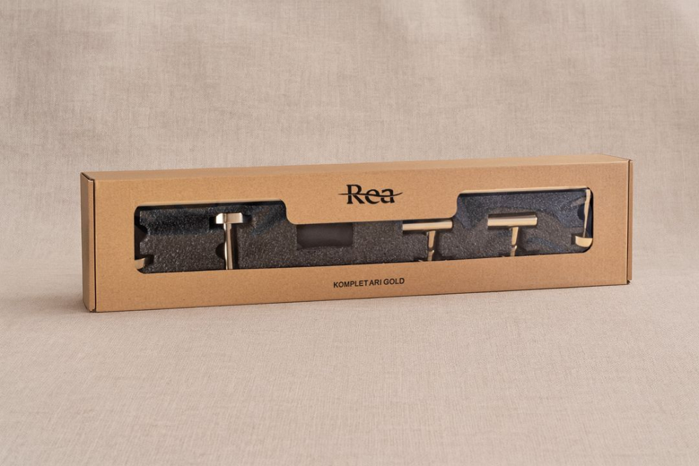 Set accesorii pentru baie Ari auriu 4 piese [8]