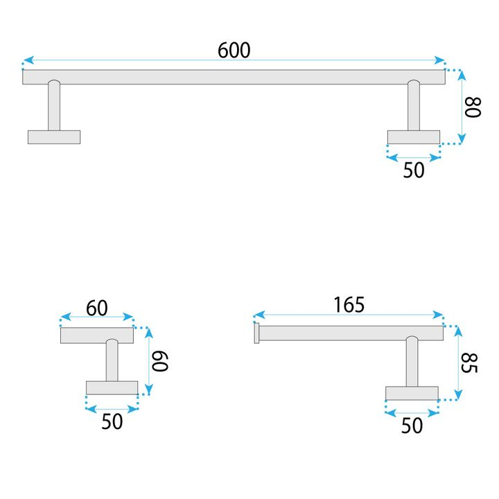 Set accesorii pentru baie  Ari auriu periat 4 piese [10]