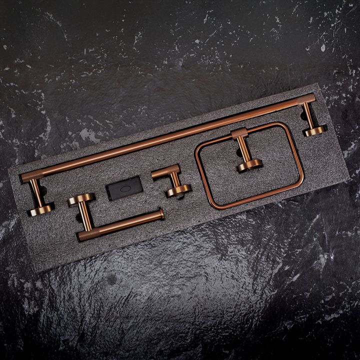 Set accesorii pentru baie GRID 4 piese cupru periat  [7]