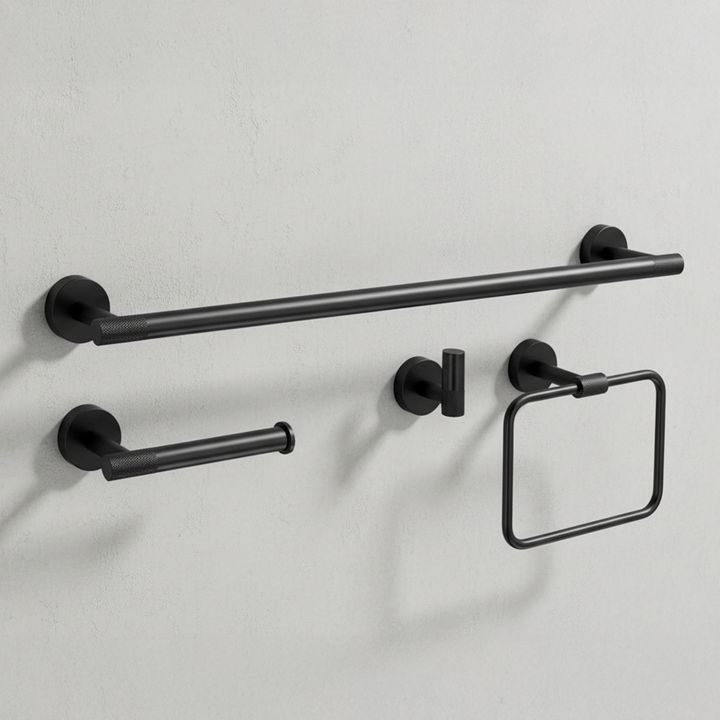 Set accesorii pentru baie GRID 4 piese negru [1]