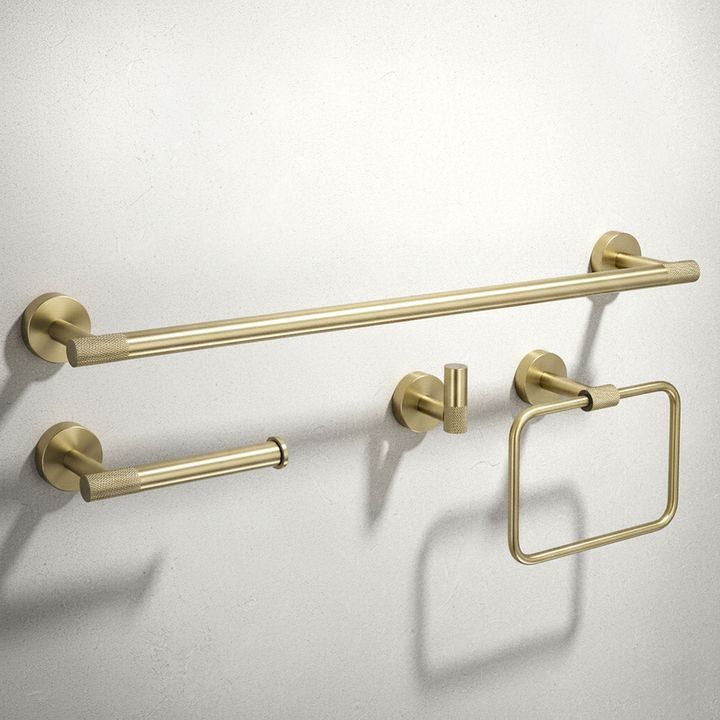 Set accesorii pentru baie GRID auriu periat 4 piese [1]