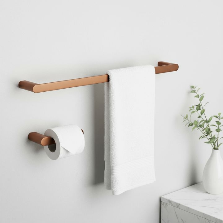 Set accesorii pentru baie Mati 4 piese cupru periat  [3]