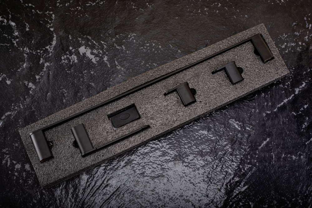 Set accesorii pentru baie Mati 4 piese negru [8]