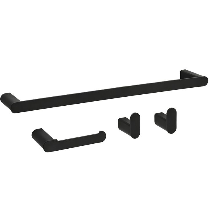 Set accesorii pentru baie Mati 4 piese negru [10]