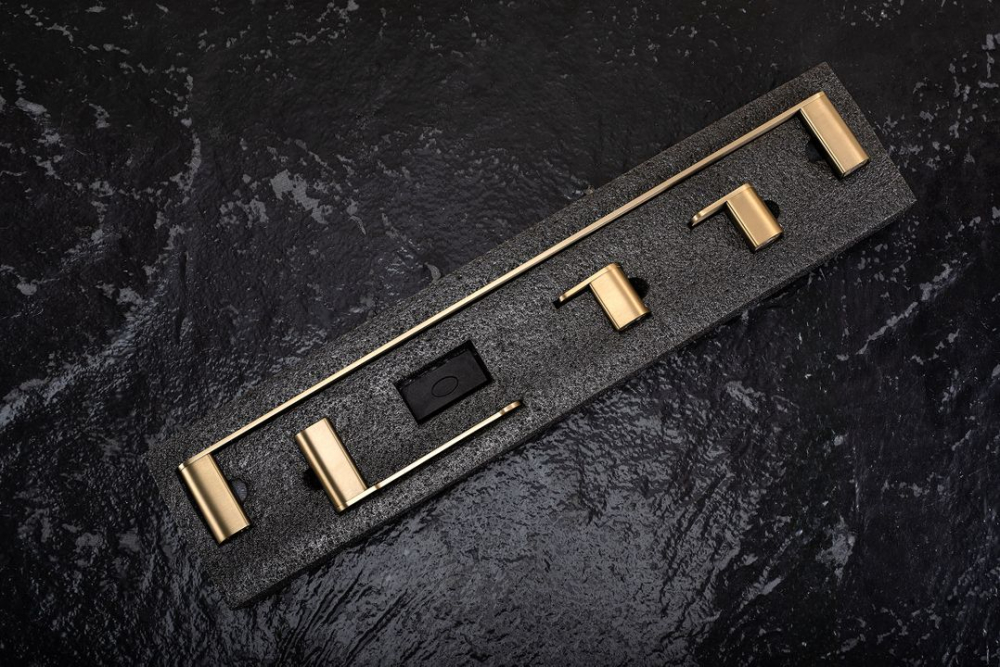 Set accesorii pentru baie Mati auriu periat 4 piese [7]