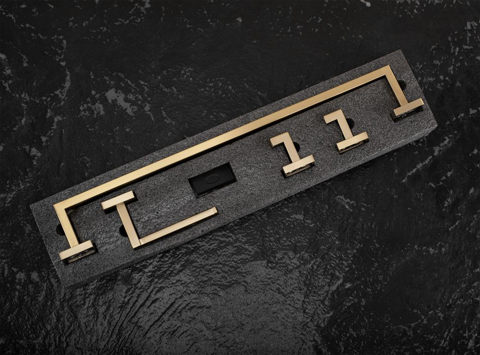 Set accesorii pentru baie Rio auriu periat 4 piese [7]