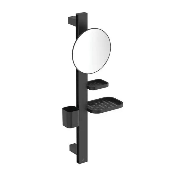 Set accesorii pentru lavoar Ideal Standard Alu+ negru mat din aluminiu 70 cm cu oglinda mobila [2]