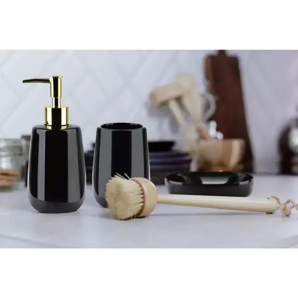 Set accesorii pentru lavoar Rea finisaj negru auriu [3]