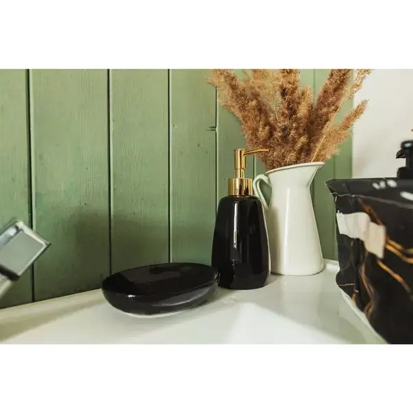 Set accesorii pentru lavoar Rea finisaj negru auriu [4]
