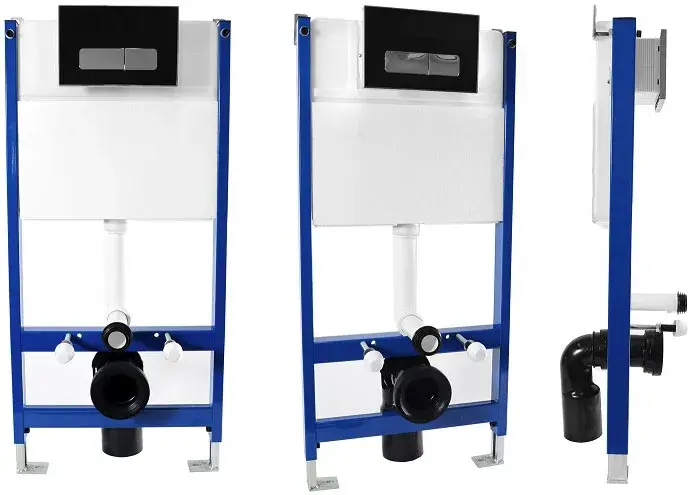 Set Cadru incastrat pentru vas WC cu buton F Crom, Rea [3]