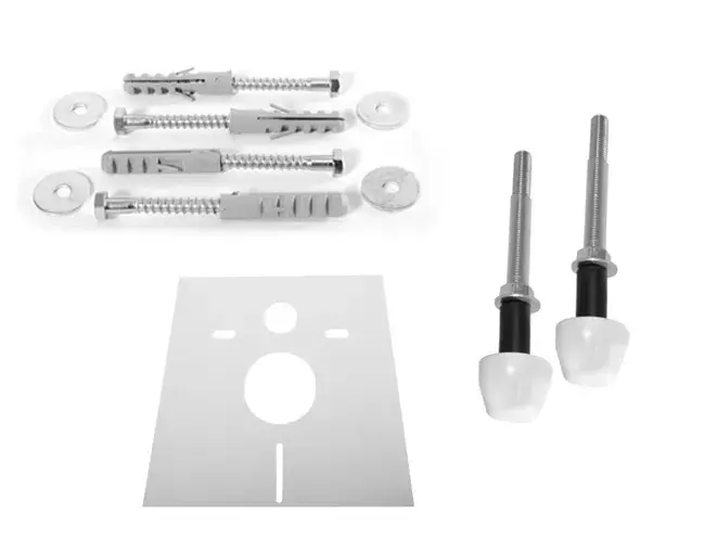 Set Cadru incastrat pentru vas WC cu buton H Negru, Rea [7]
