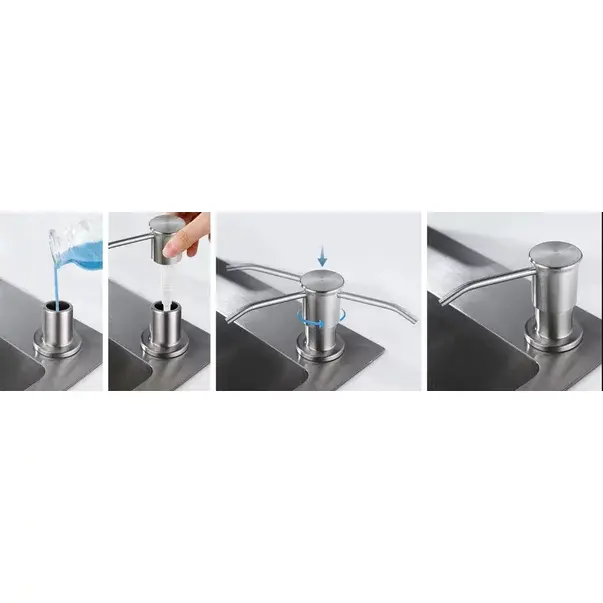 Set chiuveta bucatarie Rea Nils 5 in 1 negru cu o cuva si baterie [9]
