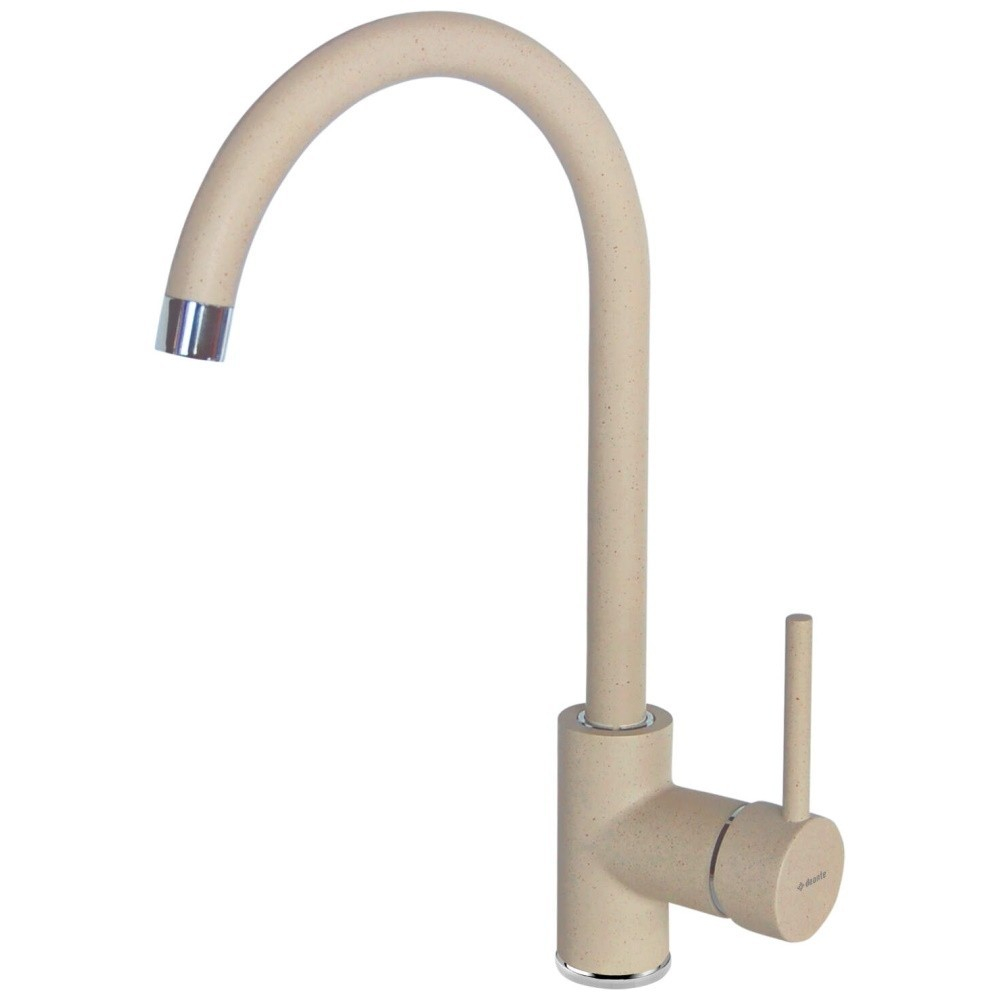 Set chiuveta bucatarie si baterie Deante Solis finisaj bej 48cm [5]