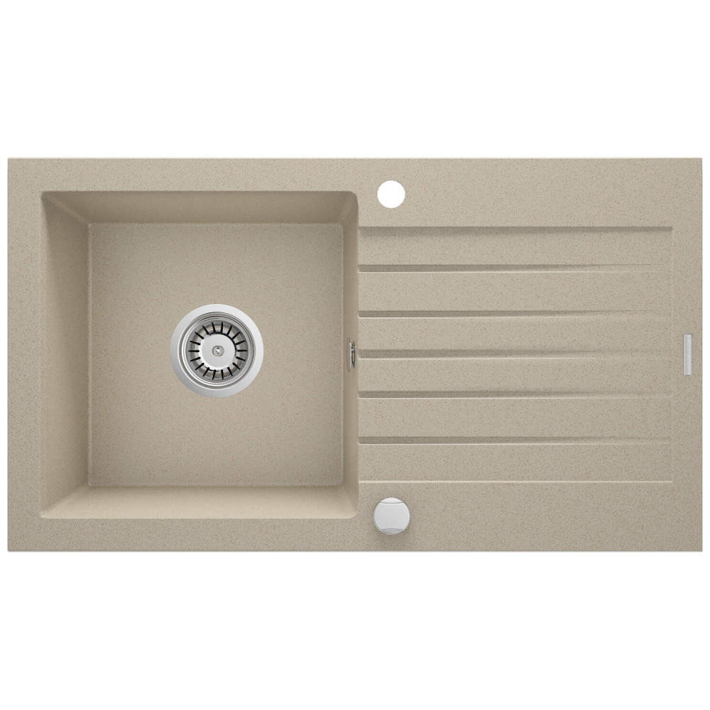 Set chiuveta bucatarie si baterie Deante Zorba finisaj bej periat 76x44cm [2]