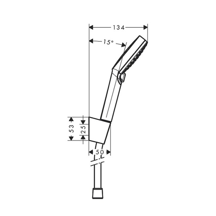 Set de cada-dus Hansgrohe, Crometta Vario / Porter, furtun 160 cm [2]