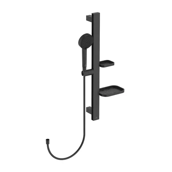 Set de dus cu bara 60 cm Ideal Standard Alu+ negru mat 2 functii din aluminiu [1]