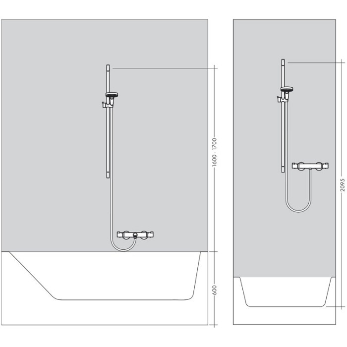Set de dus cu bara 65 cm Hansgrohe, Raindance Select S, crom [4]