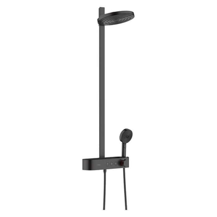 Set de dus, Hansgrohe, Pulsify S, cu palarie de dus 260 2 jeturi, baterie ShowerTablet Select, negru mat [1]