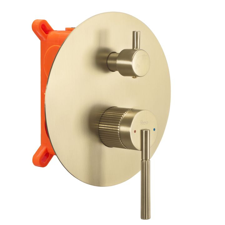 Set de dus incastrat Rea Argon auriu periat   + BOX [2]