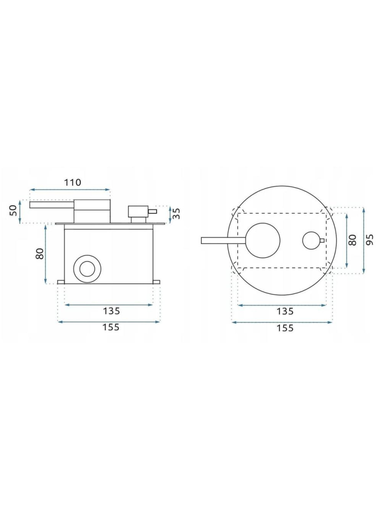 Set de dus incastrat Rea Foss Clif cupru periat + BOX [6]