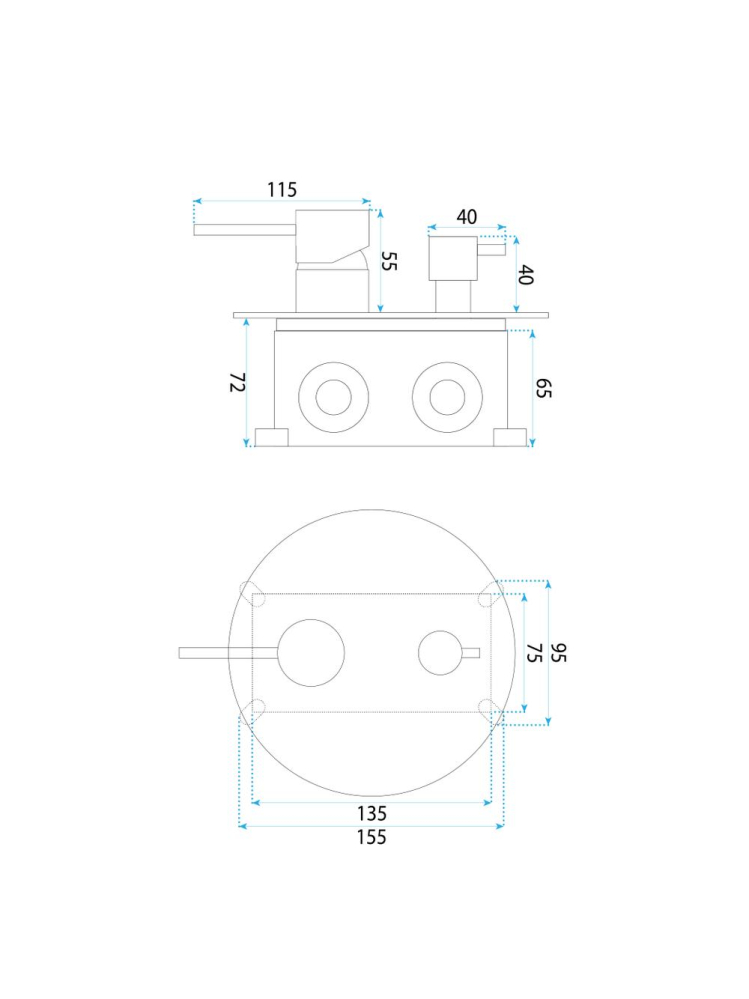 Set de dus incastrat Rea Foster crom periat + BOX [8]