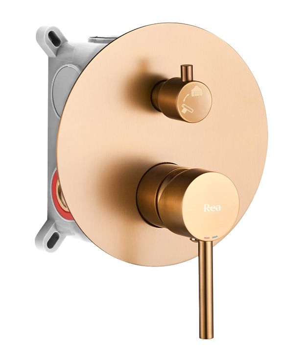 Set de duș incastrat Rea Lungo cupru periat cu BOX [2]