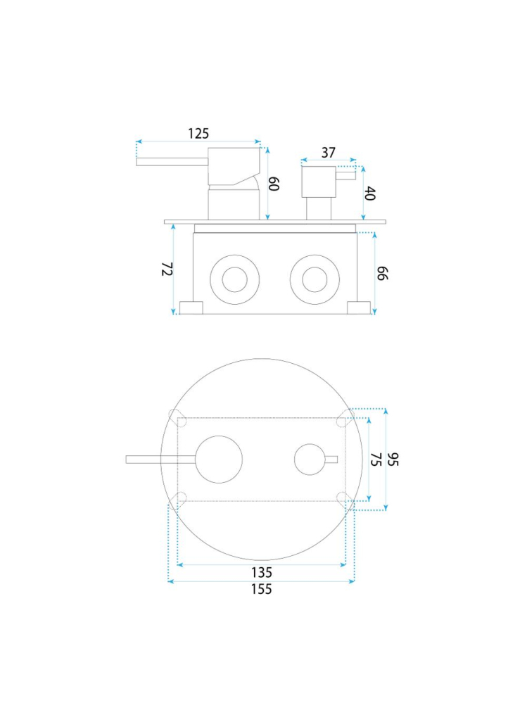 Set de dus incastrat Rea Lungo Diamond auriu + BOX [8]